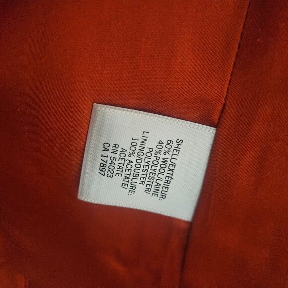 Banana Republic Factory, pea coat, SZ 4, orange - Picture 5 of 5